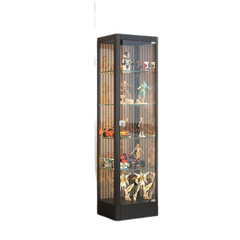 Collectible Display Cabinet: LED Glass Case for Figures, LEGO & Toys